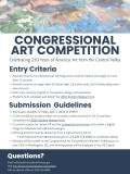 This is a flyer for the congressional art competition that includes entry criteria and submission guidelines.